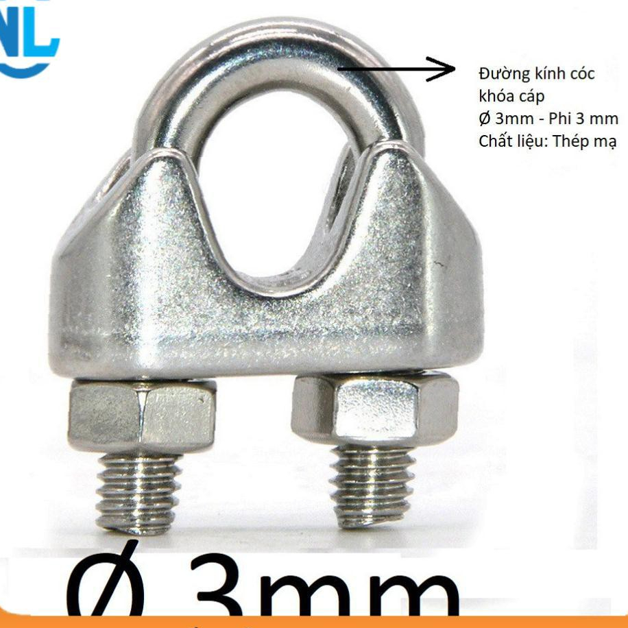 Cóc khóa dây cáp Ø [ 3mm ]