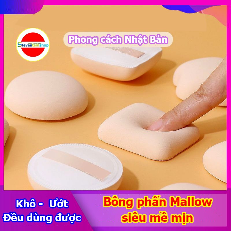 Bông phấn Mallow đa năng phong cách Nhật siêu mịn