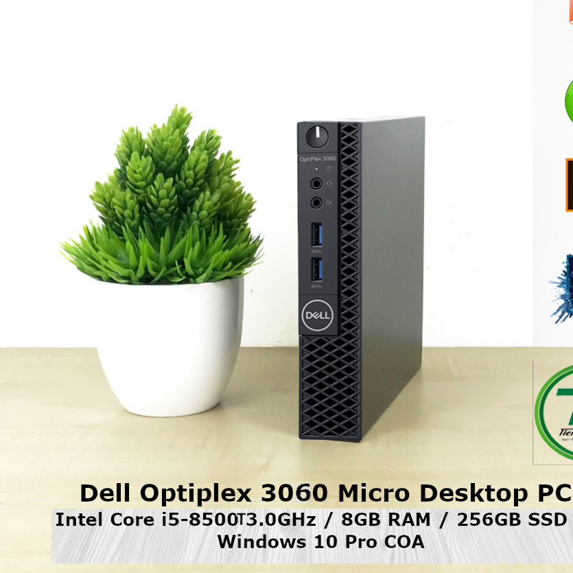 Mini pc Dell micro 3060 intel i7 thế hệ 8 ram 16G ssd nvme 256G