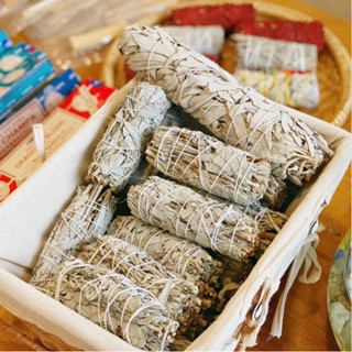 [WHITE SAGE] Xô Thơm Trắng Thanh Tẩy, Xô Thơm Xông nhà, Thu Hút Tài Lộc (Size 10-22cm)