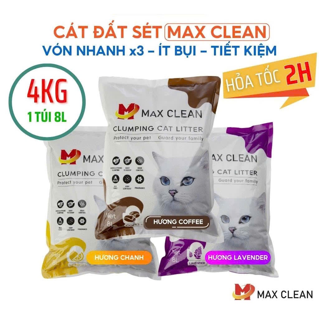Cát Vệ Sinh cho Mèo Max Clean - CHỌN LOẠI
