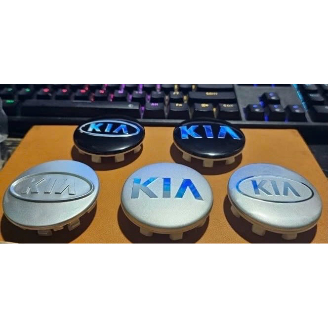 Logo chụp mâm, ốp lazang bánh xe Kia Morning, Picanto, Cerato, Rio, Carens, Sorento, Sedona, Rondo, 