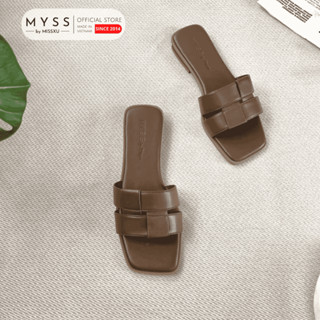 Dép nữ MYSS đế bệt quai ngang đan dây 1,5cm thời trang - DE201