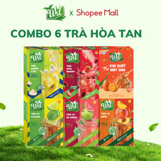Combo 6 trà Wil trà trái cây tươi thanh nhiệt trà dâu mãng cầu chanh đào ổi kim quất