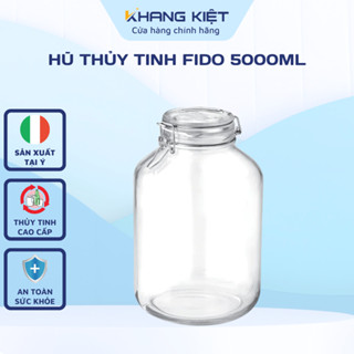 Hũ thủy tinh Fido nắp cài 5 lít I Đựng Muối Dưa, Ngâm Dấm, Ngâm Rượu, Đựng Ngũ Cốc