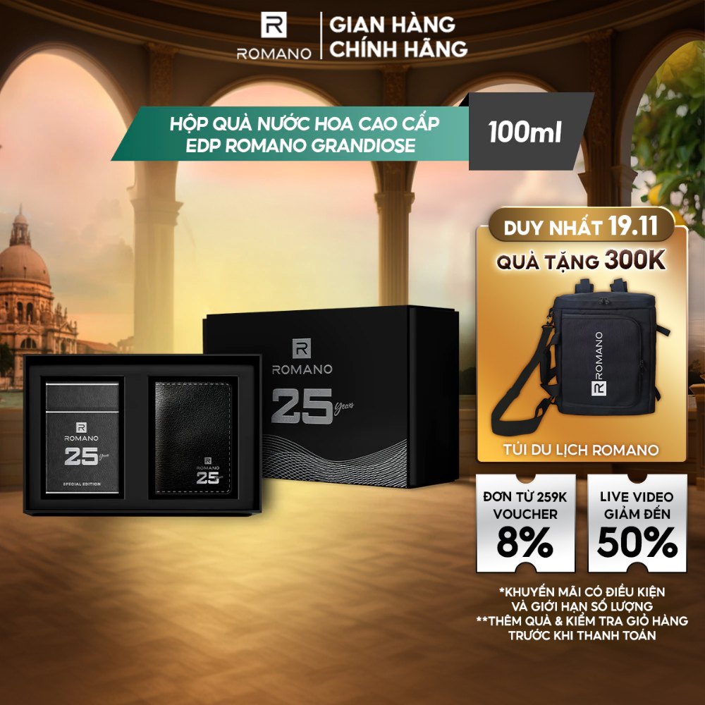 Hộp quà Nước Hoa Cao Cấp Dành Cho Nam EDP Grandiose 100ml