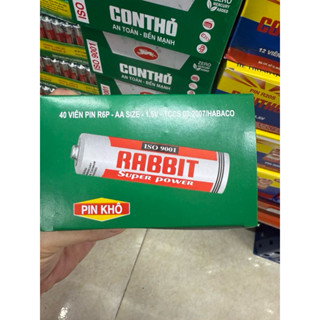 Hộp 40 viên pin AA con thỏ chinh hãng.