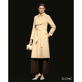 D.CHIC Áo khoác dạ handmade dáng dài cổ đáp kèm đai MS: 980296