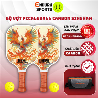 Vợt Pickleball Sinsham người lớn, trẻ em sợi thủy tính siêu nhẹ bền chịu lực TẶNG KÈM TÚI VÀ BÓNG