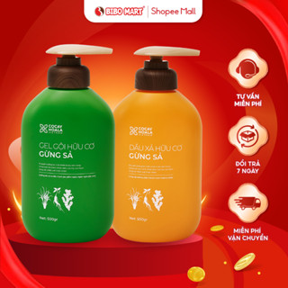 Dầu Gội Xả Thảo Dược Gừng Sả Cỏ Cây Hoa Lá Hữu Cơ Giảm Dầu Bết, Ngăn Gãy Rụng 500G - Bibomart