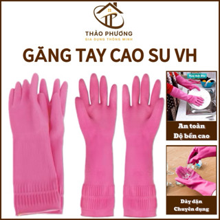 Găng Tay Cao Su Siêu Dai Gia Dụng VH 38cm Bao Tay Thiên Nhiên An Toàn Cho Da