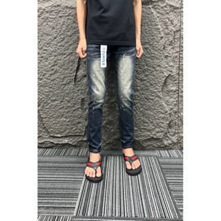 Quần jeans mầu bẩn PP mác lụa không rách vẩy Sơn
