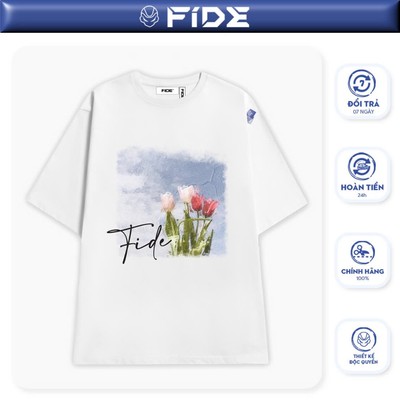 Áo thun FIDE phông unisex nam nữ form rộng ulzzang HOA TULIP