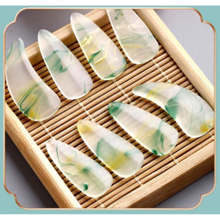 Combo thẻ dán và bộ 8 móng , băng quấn guzheng (cổ tranh) Sơn Thuỷ loại tốt chất lượng, thiết kế sang trọng