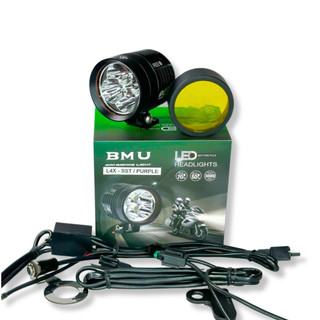 Combo Đèn Trợ Sáng L4X SST20 BMU Kèm Mạch Passing V1 PRO - 40W Sáng Trắng Gom + Tỏa Nhiệt Màu 6000K Lắp Xe Máy 12 24V