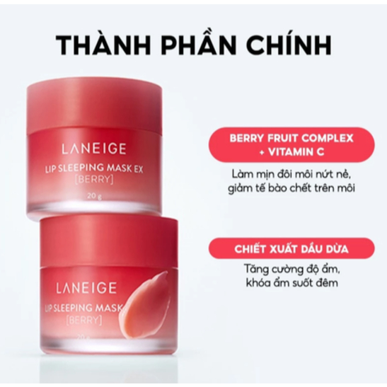 Mặt Nạ Ngủ Môi Dưỡng Môi Laneige 20g Lip Sleeping Mask EX | BigBuy360 - bigbuy360.vn