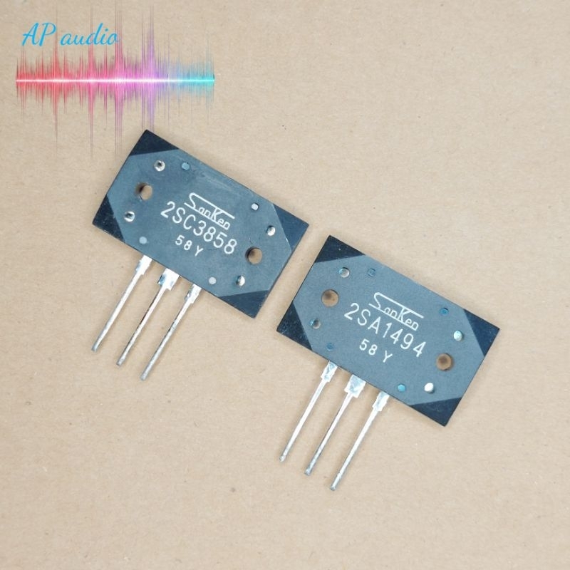 Cặp đèn công suất Sanken 3858 / 1494 , sò sanken 2sc3858 2sa1494 chân dài