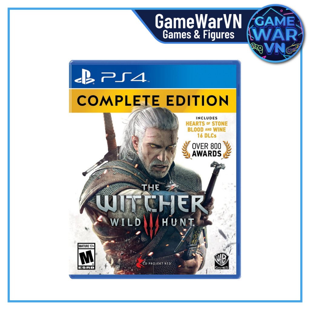 Đĩa Game PS4 - The Witcher 3: Wild Hunt Complete Edition