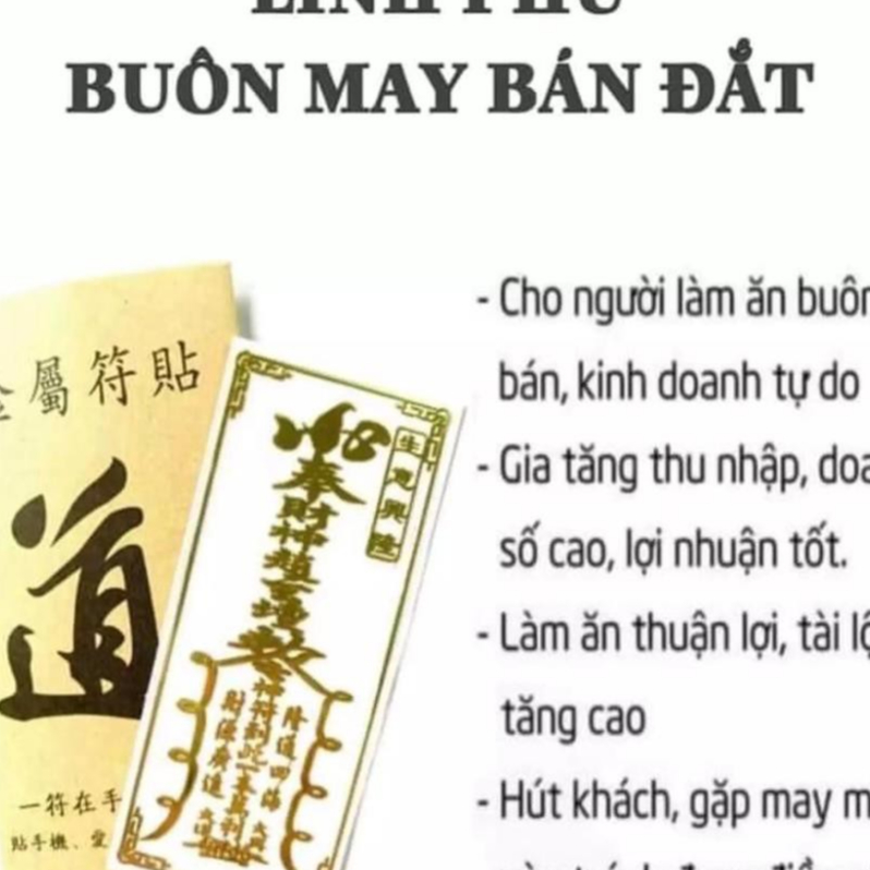 Miếng dán phong thủy Linh phù buôn mua may bán đắt