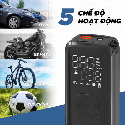 Bơm hơi di động cầm tay kiêm pin sạc dự phòng Energizer PAC4000 - Hàng chính hãng