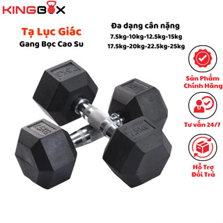  Tạ Tập Gym Tại Nhà Chất Liệu Gang Bọc Cao Su Tạ Tay Lục Giác Bền Bỉ Cân Nặng Từ 15kg-25kg 