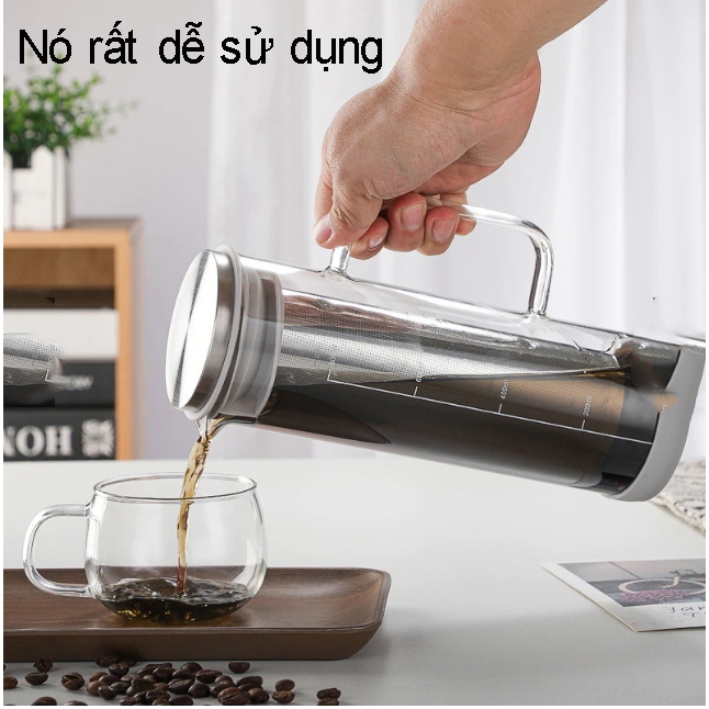 Sẵn sàng trong kho /Bình Ủ Lạnh Cafe Cold Brew Dung Bình Clold Brew Coffee Chất liệu Thủy Tinh Cao C