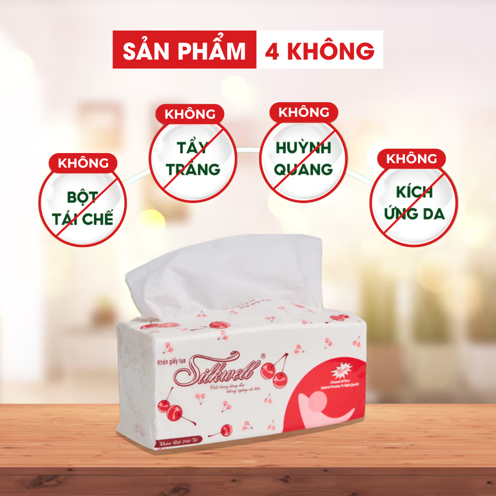 Thùng 9 gói Giấy ăn rút lụa khổ lớn Silkwell 280 tờ dai,mềm,mịn,không bụi giấy | BigBuy360 - bigbuy360.vn