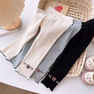 Quần tất thun tăm cho bé thêu Gấu,Quần Legging Dài Bé Gái Cực Thoải Mái Và Sang Chảnh Quần Dài Bé Gái chất co giãn