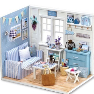 Nhà Búp Bê DIY - Cute Room H013, H015, H016, H012 ( Tặng Mica + Keo + nhíp)