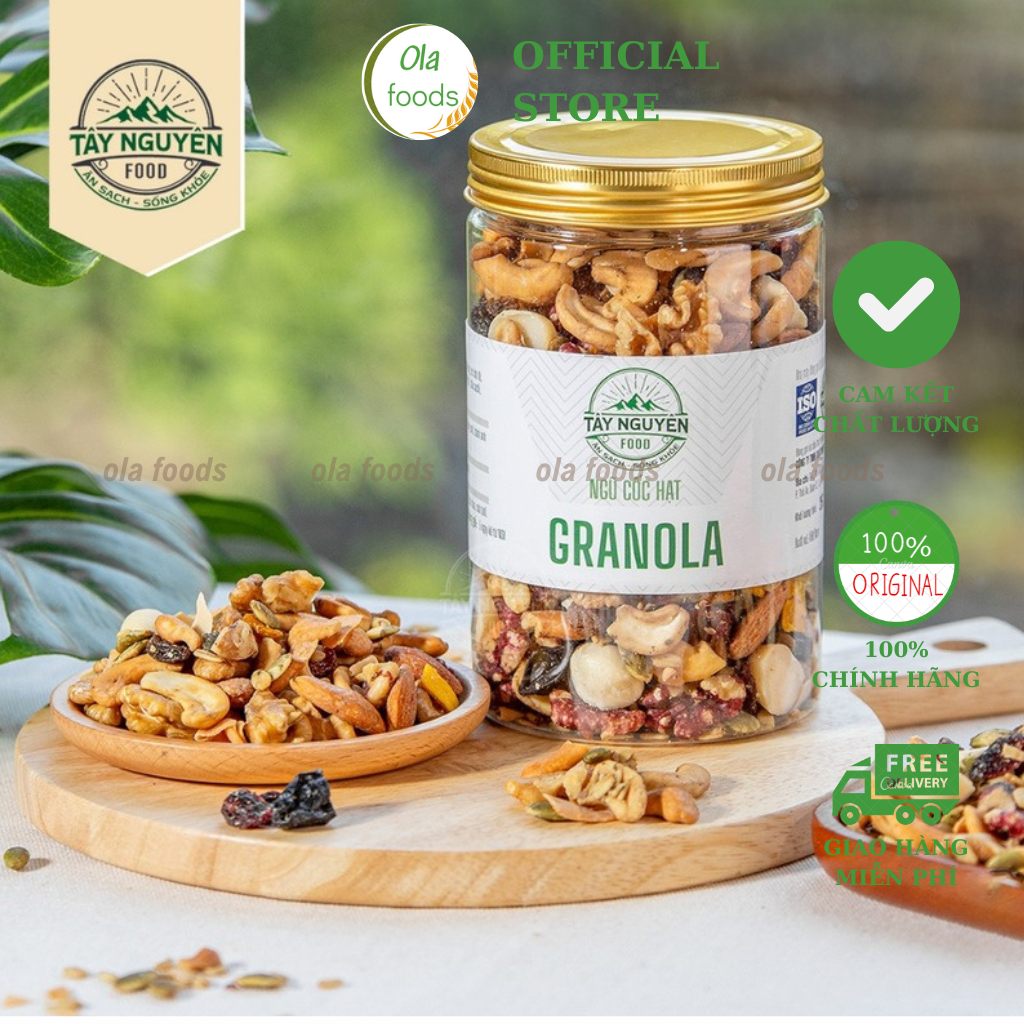 Ngũ cốc Granola sấy mật ong không đường Tây Nguyên Food – Việt Nam 500g
