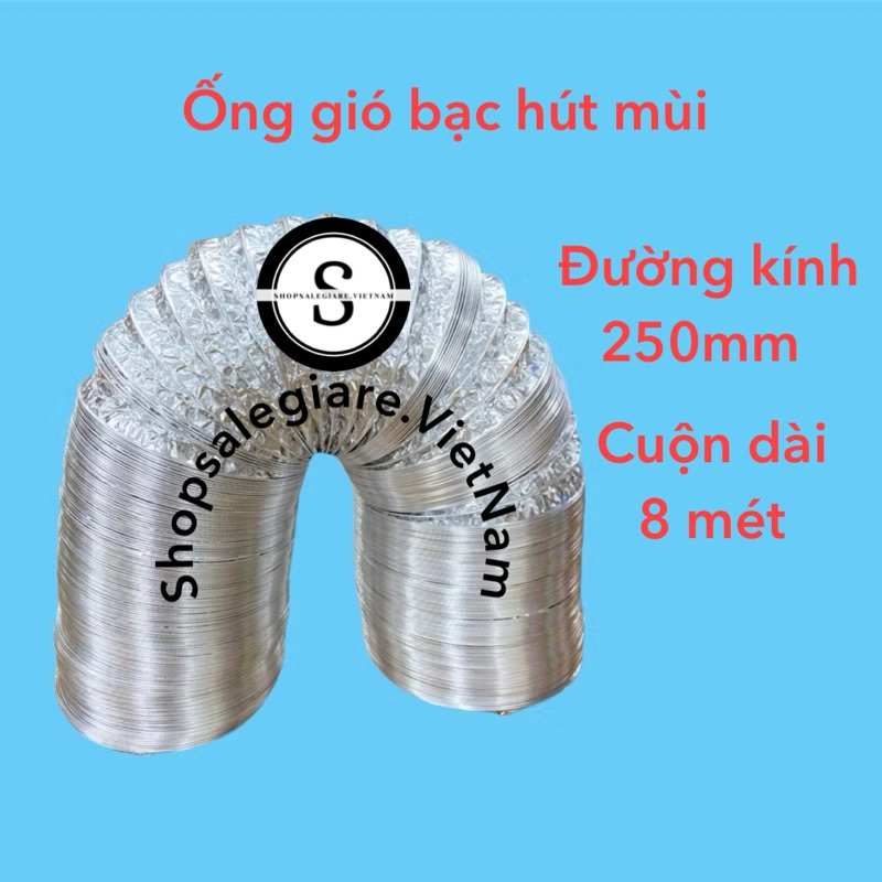 Ống gió bạc phi 250mm cuộn dài 8 mét