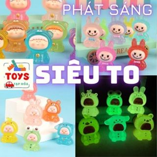 TÚI MÙ SIÊU TO PHÁT SÁNG Charm Dạ Quang Size KHỦNG Labubu Kawaii Heo Cún Mặt Tim Moi Gấu nhỏ Lilith