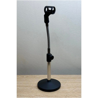 Chân Đỡ Micro Để Bàn - Cổ Uốn Dẻo - Thân Inox - Đế Gang Chắc Chắn - Lắp Được Các Loại Mic