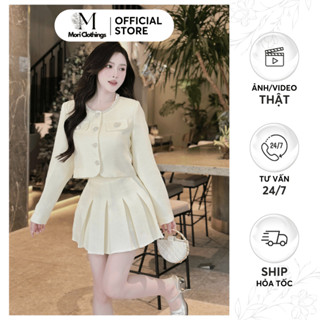  Set Váy Tiểu Thư Dáng Ngắn Chân Váy XẾP LI Thời Trang Nữ N175 | MORI CLOTHINGS 