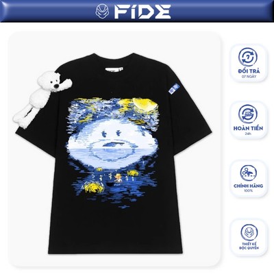 Áo thun FIDE TEDDY phông unisex form rộng local brand nam nữ cổ tròn oversize Đínhgấu AT66(TẶNG GẤU)