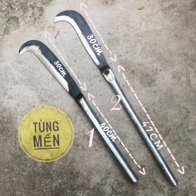 Dao phát chặt cây cành cán sắt dài