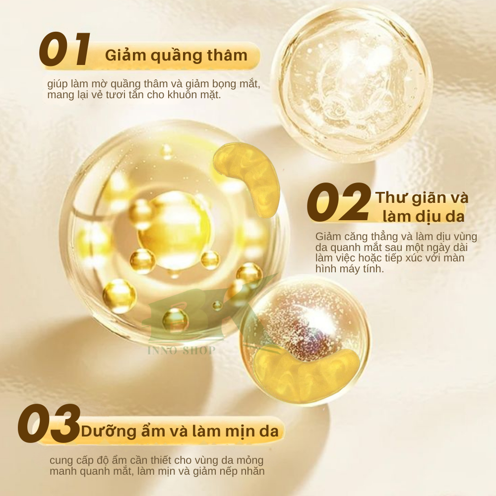 Mặt Nạ Mắt Làm Mờ Quầng Thâm Mắt Collagen Crystal Eyes Giúp Dưỡng Ẩm Và Làm Mịn Da, Thư Giãn Và Làm Dịu Làn Da | BK INNO
