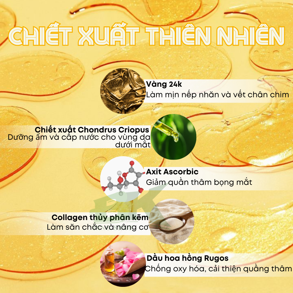 Mặt Nạ Mắt Làm Mờ Quầng Thâm Mắt Collagen Crystal Eyes Giúp Dưỡng Ẩm Và Làm Mịn Da, Thư Giãn Và Làm Dịu Làn Da | BK INNO