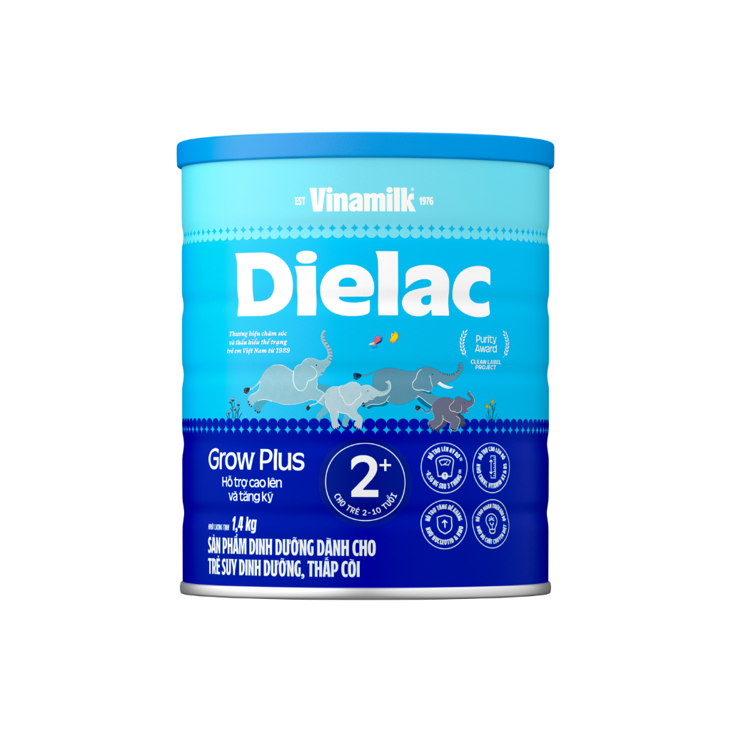 Sữa bột Vinamilk Dielac Grow Plus step 1+,2+ 1400g