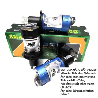 Đèn pha bi cầu mini V30 Ultra, W3F kính tím công suất 65w chính hãng BMA chip led Osram OTO, XE MÁY
