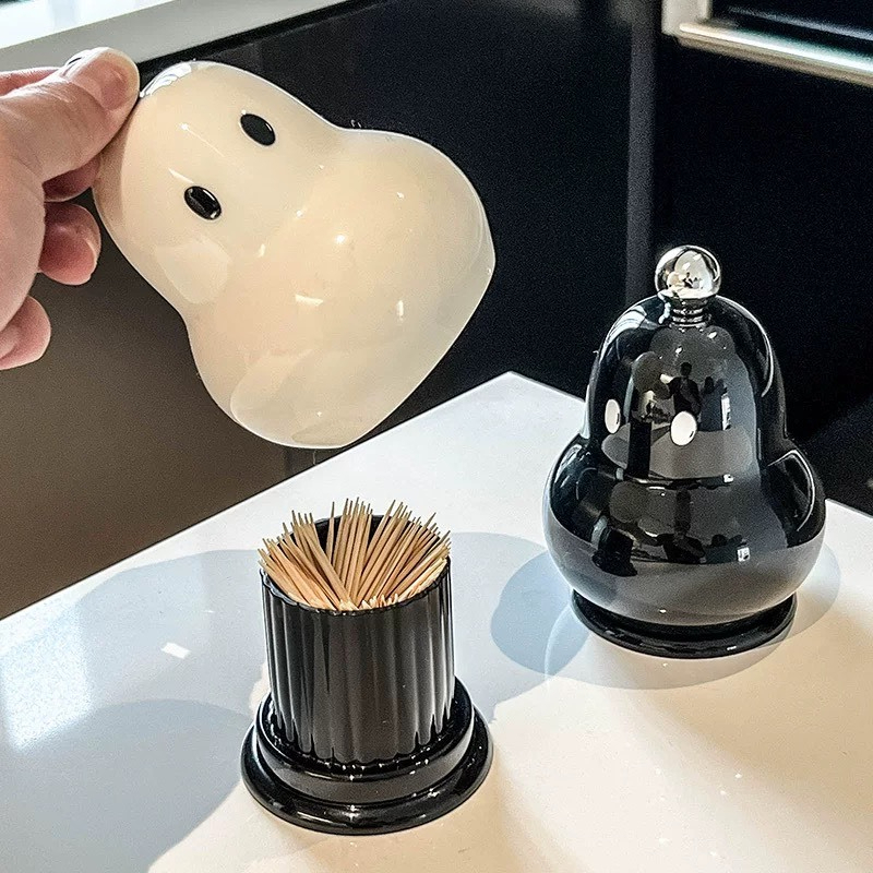 Hộp Đựng Tăm- Ống Tăm Hoạt Hình Qủa Lê Dễ Thương Để Bàn Decor, Hộp Đựng Tăm, Hộp Đựng Tăm Bông