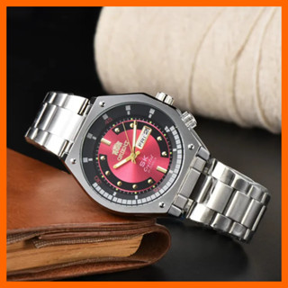    ĐỒNG HỒ PIN   Đồng hồ nam SK Nhật pin kim trôi mặt lửa kiểu dáng cổ điển có lịch ngày thứ logo hãng 