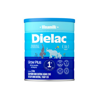 Sữa vinamilk Dielac Grow Plus 1+, 2+ 1.4kg (1400g) hộp thiếc