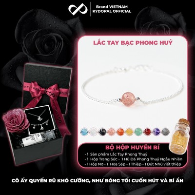 [HCM Hỏa Tốc] Vòng tay bạc nữ KYDOPAL bạc 925 đá Phong Thủy Tự Nhiên và charm trang sức cao cấp ý 925 - PAL9B7L7