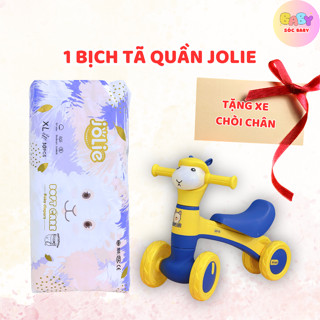  Tặng Xe Chòi Chân  1 Bịch Tã Bỉm Jolie giá tại Kho Mềm Mịn Siêu Khô Thoáng Đủ Size Cho Bé Từ 5KG - 20KG 