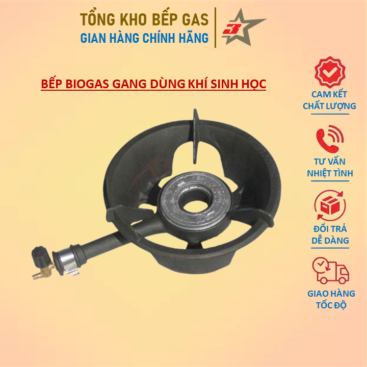 Bếp Biogas Khí Sinh Học Bằng Gang