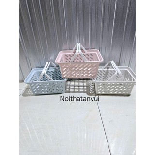 Giỏ quai xách nhựa, giỏ siêu thị mini đựng đồ dùng mỹ phẩm