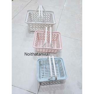 Giỏ quai xách nhựa, giỏ siêu thị mini đựng đồ dùng mỹ phẩm