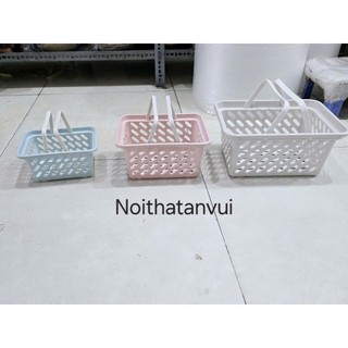 Giỏ quai xách nhựa, giỏ siêu thị mini đựng đồ dùng mỹ phẩm