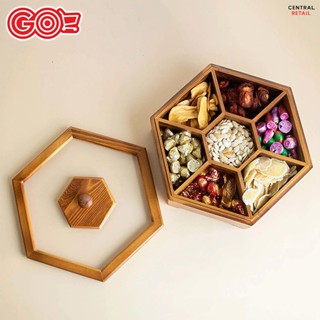  Hộp Bánh Kẹo Tết Hình Lục Giác Hộp Bánh Kẹo Bằng Gỗ Hương Nắp Kính Thủ Công Cao Cấp Làng Nghề Chuôn Ngọ 